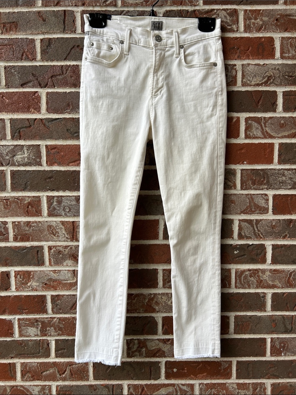 Citizens Of Humanity Off-White Charlie  crop high rise skinny ankle pants